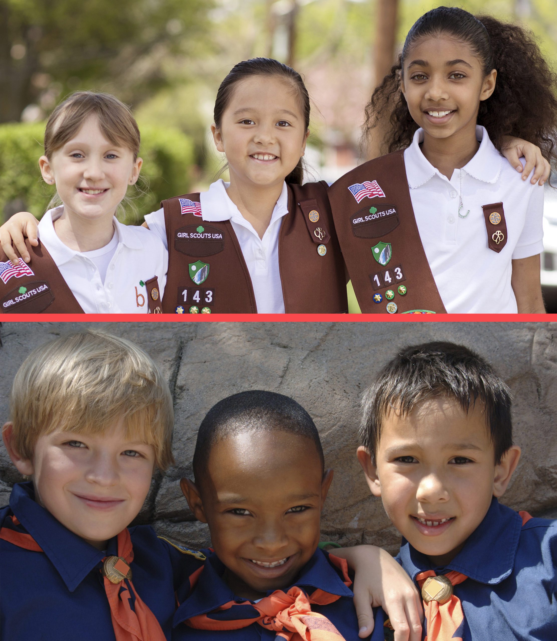 scouts having fun at the zoo