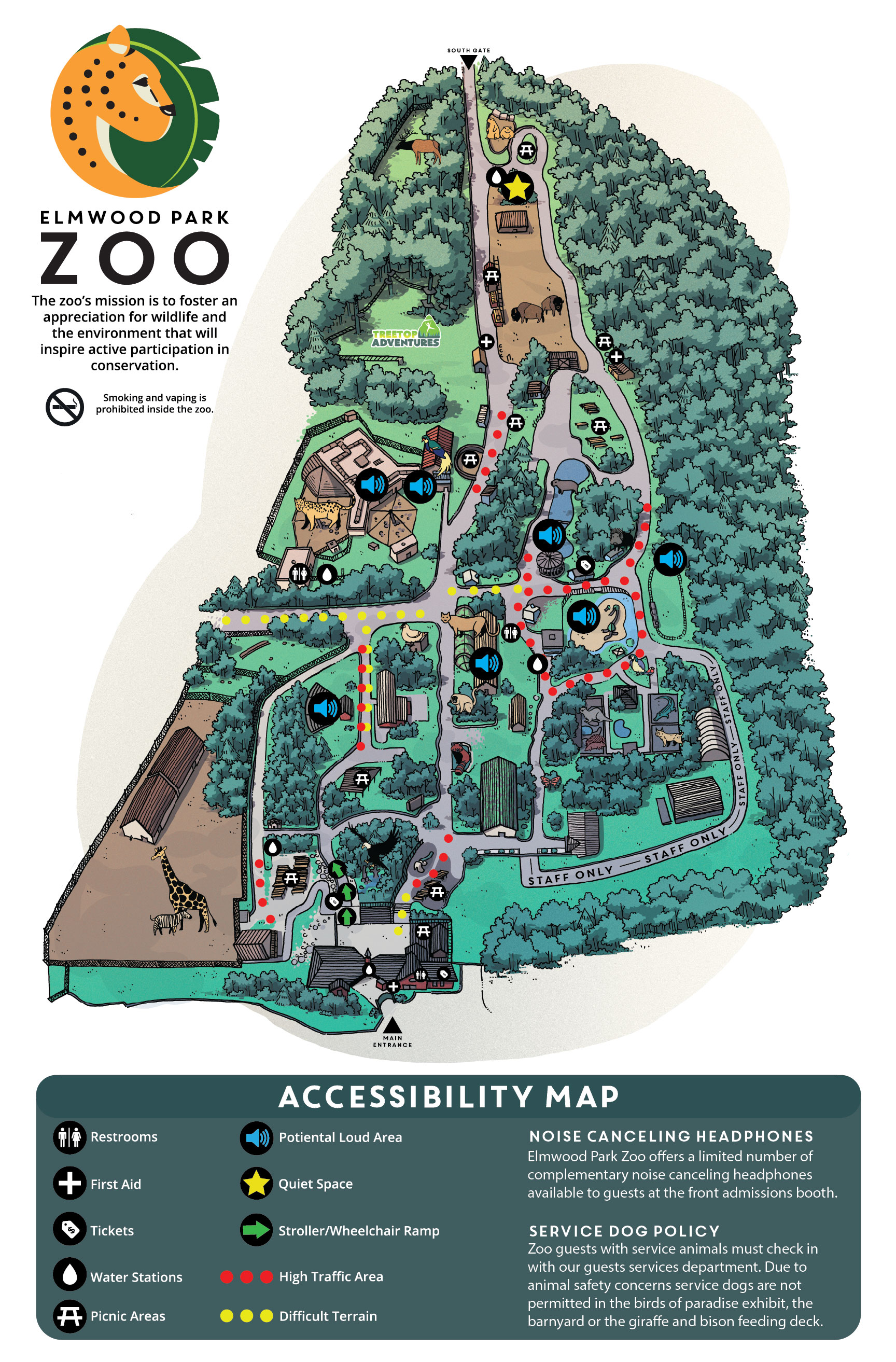 Elmwood Park Zoo Map